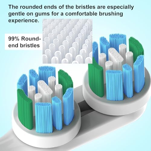 Pack of 10 Toothbrush Replacement Heads Compatible with Spinbrush Electric Toothbrush, Tooth Brush Head Refill
