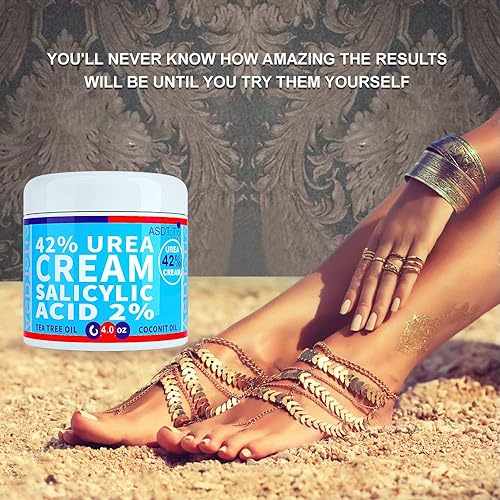 Urea Cream 42% - Premium Urea Foot Cream - With 2% Salicylic Acid, Tea Tree Oil, Shea Butter, Aloe Vera - For Feet, Hands, Heels, Elbows, Knees and More - 8 oz