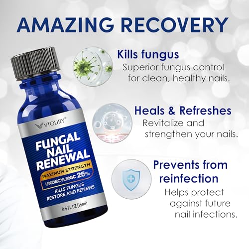 Toenail Fungus Treatment Extra Strength – Nail & Toe Solution with Undecylenic Acid 25% and Tea Tree Oil