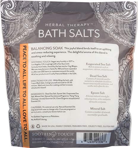 Soothing Touch Deep Sleep Bath Salts Balancing Soak Clove Sandalwood & Ylang, 32 Oz