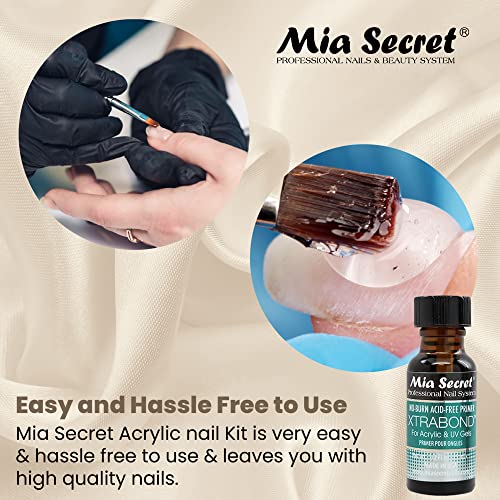 Mia Secret Acrylic Nail Kit - Beginner's Set With Pink & Clear Acrylic Powder - Complete Starter Kit