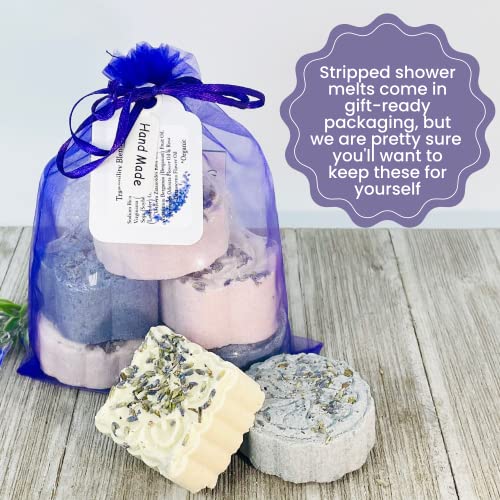 Tranquility Aromatherapy Shower Bombs (5PK) - Stress and Tension Relief Essential Oil Blend – Relaxing Shower Steamers for Women, Men & Kids – Fathers Day Gift (No Bomb Bag)