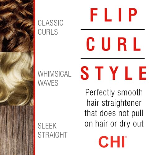 CHI Original Digital Ceramic Hair Straightener 1", Hairstyling Iron, Delivers Shiny Smooth Results, Even Heat for Less Damage, Midnight Matte Black