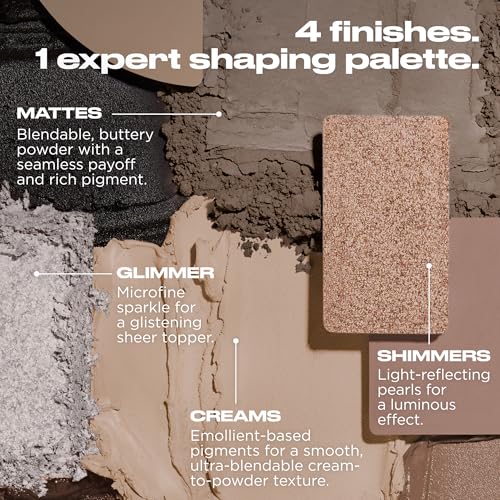 URBAN DECAY Naked Shaped Eyeshadow Palette - Multi-Use Cool-Toned Neutral Eye & Face Palette, 14 Crease-Resistant & Transfer-Resistant Shades, Up to 16 HR Wear, Sculpting Creams, Defining Powders