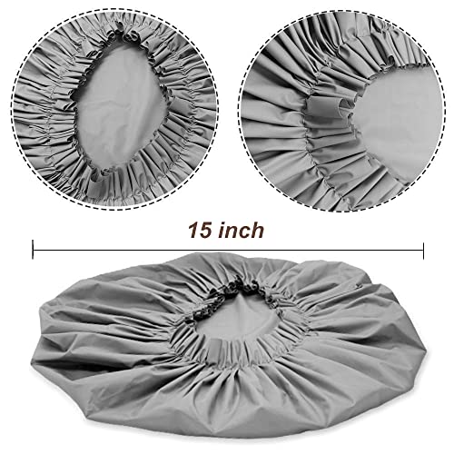 ELEBOX 4 Pack Premium Collection Super Jumbo Shower Cap Extra Large Shower Caps for Braids Shower Bonnets Women Waterproof Hair Caps for Spa Salon Shower Hat (X-Large, Black,Black,Blue,Gray)
