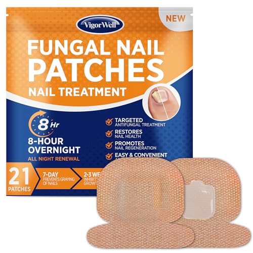 Toenail Fungus Treatment Extra Strength: (Large) 21 Patches with Hydrogel for Overnight Repair Fungus Nail Treatment For Toenail - Nighttime Nail Patches Visible Results in 8 Hours