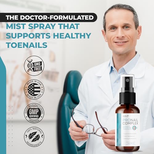 Pronail Complex Spray - ORIGINAL FORMULA Toenail Treatment Extra Strength, Restores Appearance of Discolored/Damaged Nails, Toe and Fingernail Repair - 100% Natural Ingredients - 1 Month Supply