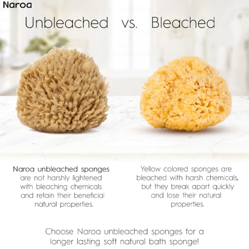 NAROA Natural Baby Bath Sponge in Gift Box | Premium Soft Wool Sea Sponge for Babies | Newborn Bath Time Essentials | Sustainable & Plastic Free (1 Pack)