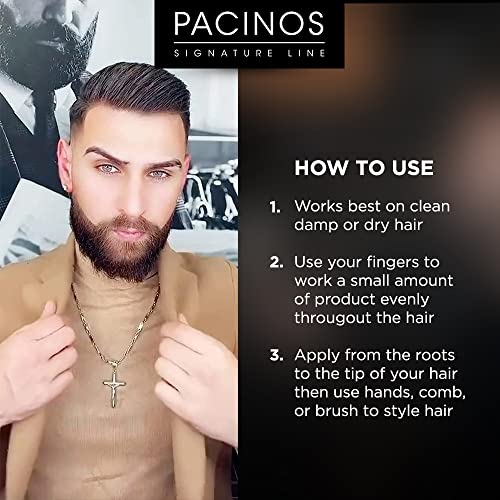 Pacinos Signature Line Clay Hair Paste - Long Lasting Styling Wax with Firm Hold for All Hair Styles 4 Oz