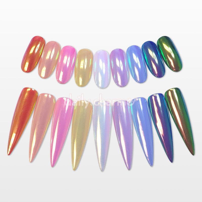Daily Charme Chrome Effect No-Wipe Top Coat Gel Polish 15ml, High Gloss, Special Formula For Smooth Glazed Mirror Chrome Finish Long Lasting, Soak Off, Home DIY/Nail Art Salon Manicure