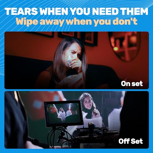 [2 Pack] Professional Tear Stick For Actors - Cry On Cue With Real Tears & Wet Eyes - Natural Menthol Formula Designed for Auditions, Theater, Film & TV - Enhance Emotions - Easy To Apply & Remove