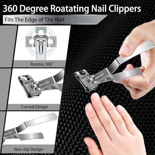 Werlla Toenail Clippers for Seniors Thick Toenails, Heavy Duty Toe Nail Clippers Adult Thick Nails Long Handle, Large Toenail Clippers for Thick Nails 8Pcs