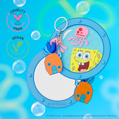 wet n wild SpongeBob Collection Mirror & Keychain Set, Fun & Functional Unbreakable Acrylic Design - Always Looking Up