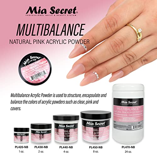 Mia Secret Acrylic Powder Multi Balance Natural Pink - 4 Oz