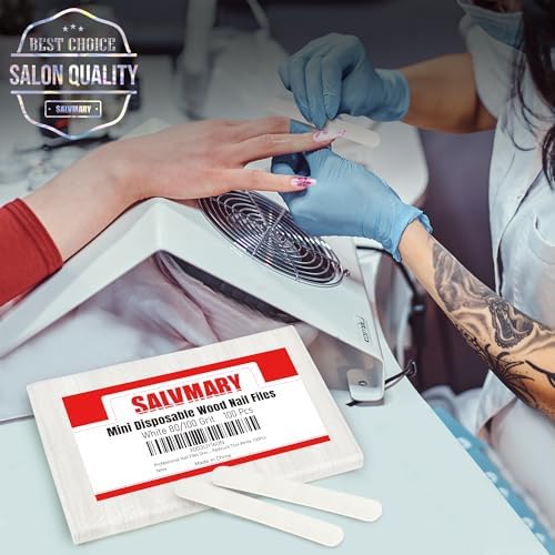 Professional Nail Files Double Sided Emery Board 80/100 Grit for Poly Gel Acrylic Nail Extension Manicure Pedicure Tool White 100Pcs