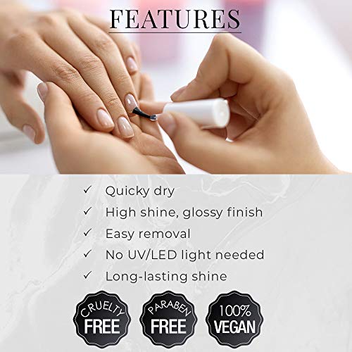 Seche Vite Professional Refill Kit, High-Gloss Clear Top Coat for Natural Nails, Artificial Gels Fiberglass Acrylic Extensions, Quick-Dry Long-Lasting Shine, 1 Kit