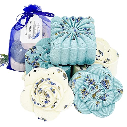Tranquility Aromatherapy Shower Bombs (5PK) - Stress and Tension Relief Essential Oil Blend – Relaxing Shower Steamers for Women, Men & Kids – Fathers Day Gift (No Bomb Bag)