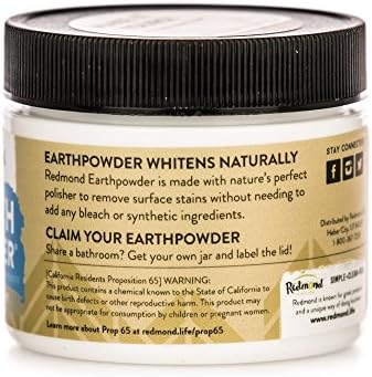 Redmond Earthpowder, All Natural Tooth and Gum Powder Bentonite Clay, Peppermint