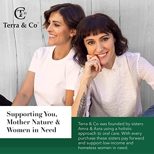 Terra & Co. Brilliant Black Hydroxyapatite Toothpaste for Whitening Teeth – USA-Made - Natural Remineralizing Toothpaste, Fluoride-Free, Vegan, SLS-Free, Low Abrasion – Mint, 3.4 oz