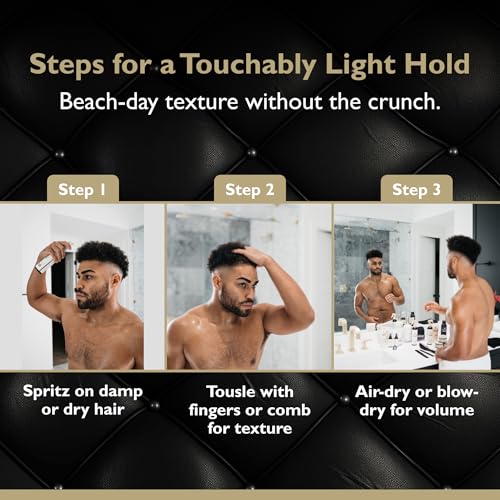 Sea Salt Spray – Lightweight Texture, Volume, and Flexible Hold with Epsom Salt & Pro-Vitamin B5 (8.45 oz, Tobacco Vanilla)