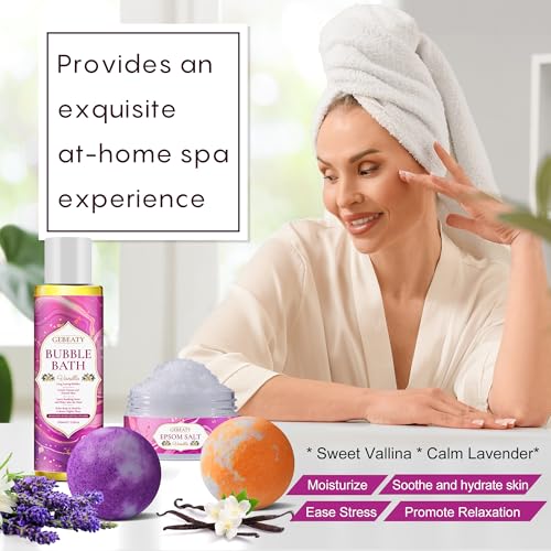 Self Care Gifts for Women,Unique Relaxing Birthday Gifts for Mom Wife Her,Stress Relief Spa Gifts Basket for Mothers Day Sister Friendship,Vanilla Bath Care Package Gift Set,Christmas Stocking Stuffer
