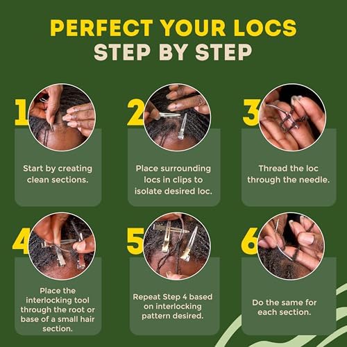Locsanity Curved Interlocking Tool for Microlocs and Medium Locs Maintenance – Hair Tools for Dreadlocks, Sisterlocks, Interlocks, and Crochet Locks