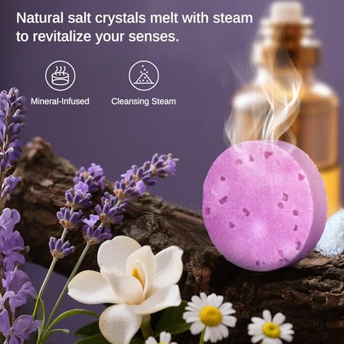 W&E Choice Shower Steamers Aromatherapy - Shower Bombs with Natural Essential Oils for Daily Relaxation & Stress Relief, Birthday Gifts for Women & Men, Mom, Teen 8 Pack