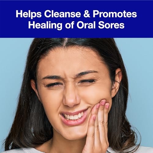 CloSYS Mouth Sore Mouthwash Cleanses and Heals Oral Sores and Canker Sores in Mouth Alcohol-Free Hydrogen Peroxide Mouthwash Non-Burning and Non-Irritating 16 oz