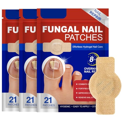 Toenail Fungus Treatment Extra Strength Nighttime Renewal Fungal Nail Patches - 21 Patch - Overnight Repair for Nail Fungus Damage, 8-Hour Treatment Restores Healthy Appearance (21 Count (Pack of 3))