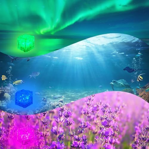 Light Up Bath Bombs with Surprise Light Cube Inside 6 Set 4 Ounce Big Size Romantic Saturn Natural Organic Saturn Bubble Bath Shower Bomb for Women Handmade Bubble Relaxing Spa Gift Bath Skin