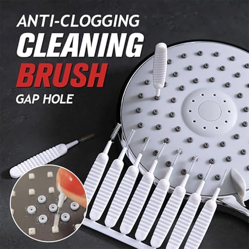 Shower Head Cleaning Brush, 2024 Upgrade Shower Head Cleaning Brush for Small Hole Gap Hole Anti-Clogging Cleaning Brush Multifunctional Shower Head Cleaner Tool for Household (10pcs)