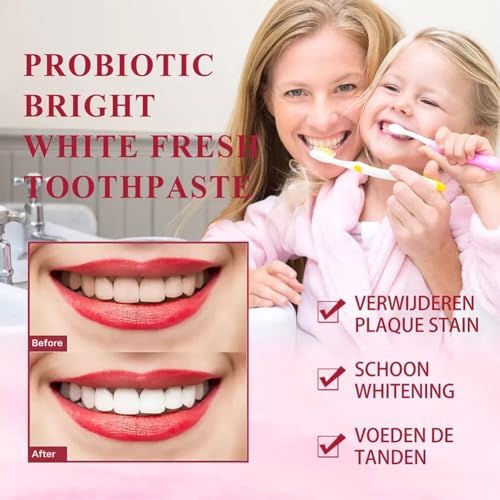 SP 6 Probiotic Whitening Toothpaste - Upgraded Probiotic Formula for Enhanced Oral Health, Whiter Teeth & a Radiant Smile