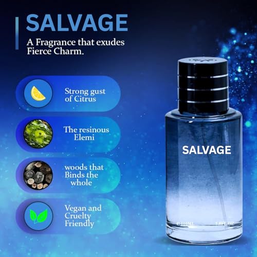 Signature Scent 4-Piece Fragrance for Men Includes Salvage/Cool Boy/Lion Versatile Black/Valentine Milano of Woody, Spicy, Citrus & Aromatic Cologne for Men