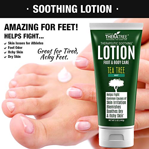 Tea Tree Oil Lotion with Neem Oil for Foot & Body - Helps Soothe Skin Irritation and Fight Body Odor TheraTree
