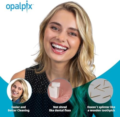 Opalpix Dental Picks (10 Pack) 32ct in Each Pack. Toothpicks. Plastic Tooth Dental Pick Oral Care Soft Gum Floss Picks.Will NOT Break or Splinter