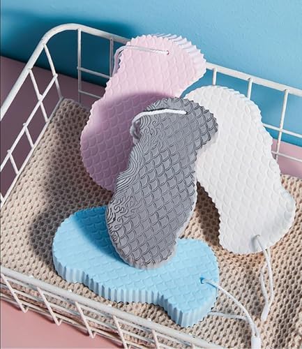 Tokyo Mart Skin Exfoliator, Body Scrubber Exfoliator Mitt, Exfoliating Body & Face Dead Skin Remover, Exfoliating Women & Men Washcloth (Sponge C)
