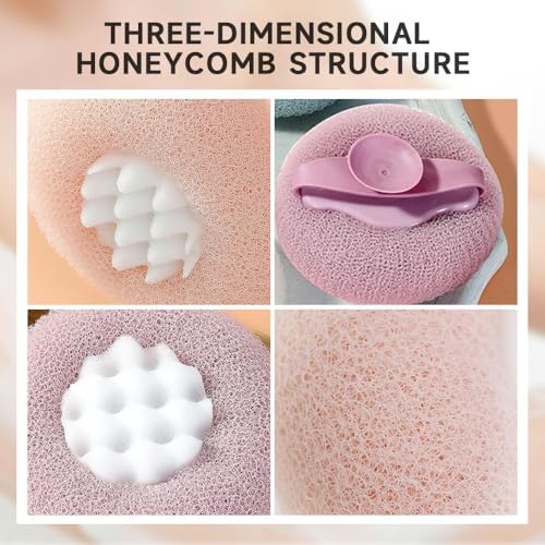 Super Soft Sunflower Suction Cup Bath Ball, 2025 Upgraded 2-in-1 Bath Sponges for Shower Women, Body Wash Infused Sponge, Bath Shower Scrubber Loofah for Women Cleaning Brush (3)