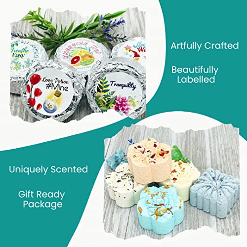 Variety Shower Bomb Collection (5pk) – Essential Oil Aromatherapy Shower Tablets for Stress, Relaxation, Mood Lift, Energy and Open Airways | Secret Santa Christmas Gift Idea (No Bomb Bag)