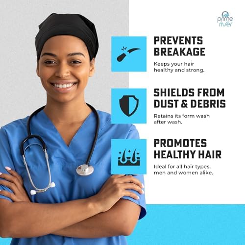 Unisex Dreadlock Cap | Hair Bonnet for Sleeping | Prevents Frizz & Breakage | Hair Protection from Dust and Debris | Sleep Caps - 5-Pack | PRIMERIVER