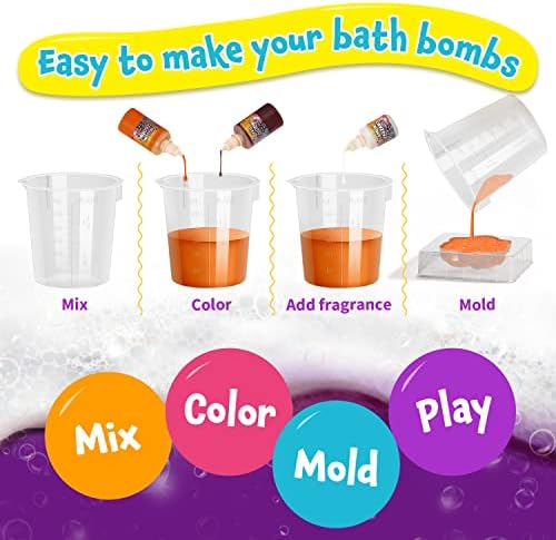 XXTOYS Bath Bombs Science Lab - Create 10 Baths Bombs, Bath Toys for Kids - Great Gifts for Girls Age 8-12, Crafts Kit for Girls, Spa Kit for Girl