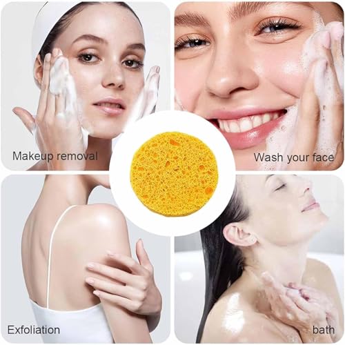 Sugar Baby Turmeric Kojic Pads, Glow up Pads - Turmeric & Kojic Acid Pads 30 ct, Turmeric Skin Care Pads, Natural Compressed Sponge for Back and Face Cleansing & Exfoliating (3Pack (90pcs))