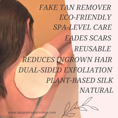 – Vegan Silk Exfoliating Glove (2pcs) for Face, Body, and Hands | Natural Body Scrubber for Dead Skin Removal | Exfoliating Mitt Eco-Friendly, Perfect for Spa, Bath, and Shower