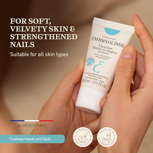 Embryolisse Cicalisse Hands and Nails Cream with Shea Butter & Glycerin. Soothes, Restores Dry & Damaged Skin, and Strengthens Nails, 1.01 fl oz