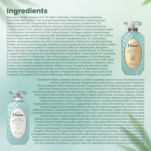 Moist Diane Anti Dandruff Shampoo and Conditioner Set for Oily Hair, Keratin Shampoo for Women & Men with Argan Oil, Tea Tree & Mint from Japan, Paraben& Silicone Free, EXTRA FRESH & HYDRATE 30.4Fl Oz