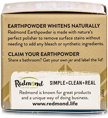 Redmond Earthpowder, All Natural Tooth and Gum Powder Bentonite Clay, Peppermint