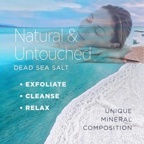 Minera Coarse Grain Dead Sea Salt for Bath & Soaking – 10 lbs, Fast-Dissolving, 100% Pure & Natural, Unscented, Skin-Nourishing Bulk Sea Salt