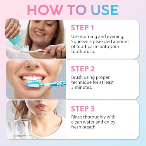 Niacinamide Whitening Toothpaste 2 Pack, Niacinamide Toothpaste, Freshening Breath & Deep Gentle Cleaning, 3.8Oz