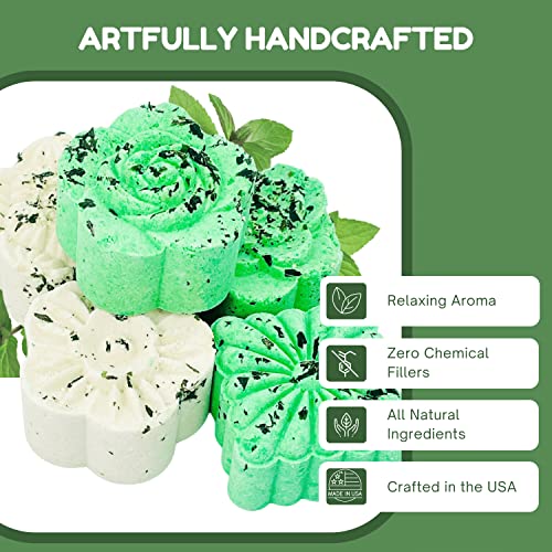 Breathe Easy Aromatherapy Shower Bombs (5PK XTRA STRENGTH) – Menthol, Peppermint, Rosemary & Other Essential Oils Helps Ease Sinus, Colds, Cough, Congestion | Relaxing Christmas Gift Idea