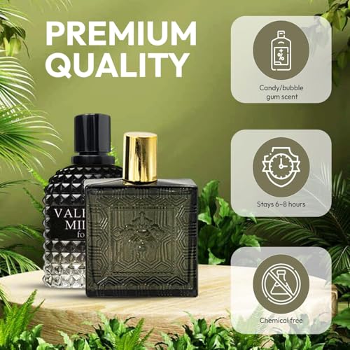 Signature Scent 4-Piece Fragrance for Men Includes Salvage/Cool Boy/Lion Versatile Black/Valentine Milano of Woody, Spicy, Citrus & Aromatic Cologne for Men