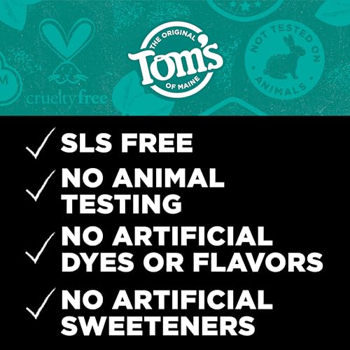 Tom's of Maine Natural Activated Charcoal Toothpaste with Fluoride, Peppermint, 4.0 Oz (Pack of 3)